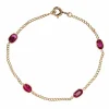 Bracelet rubis et chaine en or