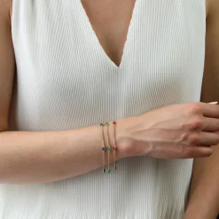 Bracelet rubis et chaine en or