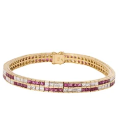Bracelet rubis et diamants