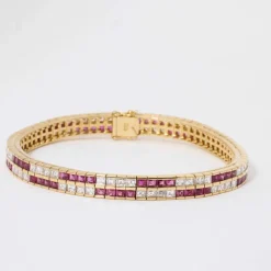 Bracelet rubis et diamants