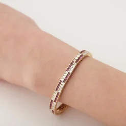Bracelet rubis et diamants