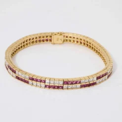 Bracelet rubis et diamants