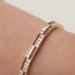 Bracelet rubis et diamants