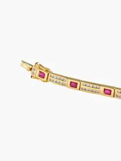 BRACELET RUBIS OR JAUNE