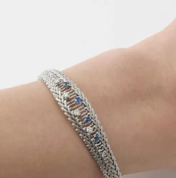 Bracelet saphirs diamants