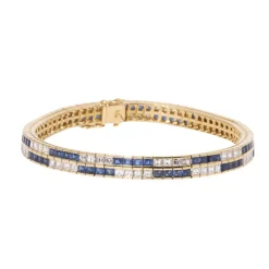 Bracelet saphirs et diamants