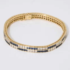Bracelet saphirs et diamants