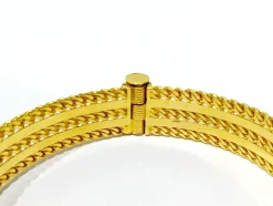 Bracelet serpent or jaune et rubis