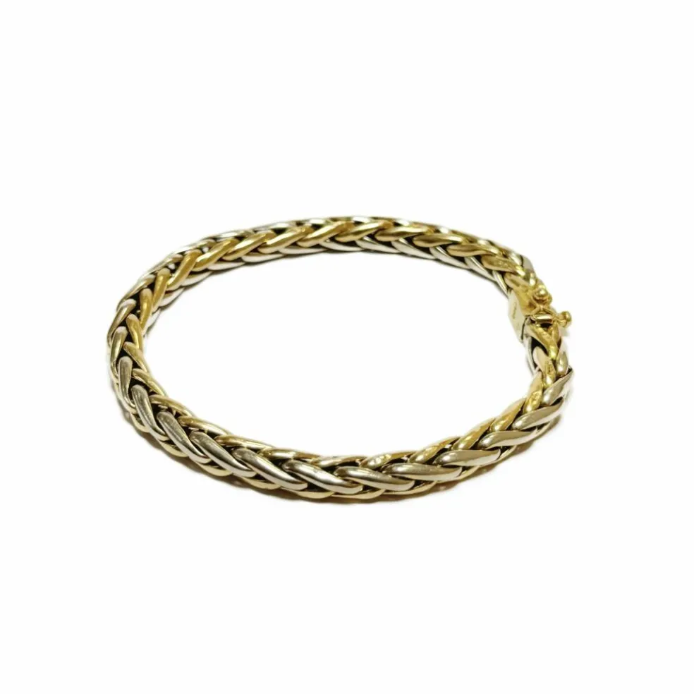 Bracelet souple deux ors