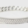 Bracelet souple en or blanc pavé de diamants