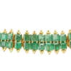 Bracelet souple en or jaune et émeraudes