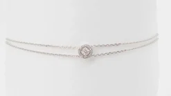 Bracelet souple or gris diamants