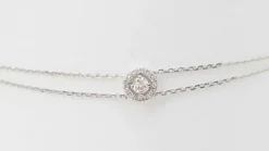 Bracelet souple or gris diamants