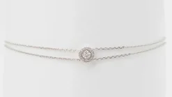 Bracelet souple or gris diamants