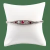 Bracelet souple rubis et diamants