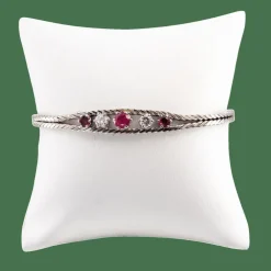 Bracelet souple rubis et diamants