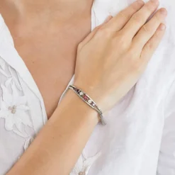 Bracelet souple rubis et diamants