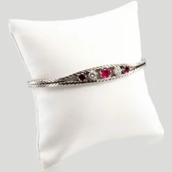 Bracelet souple rubis et diamants