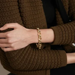 Bracelet style gourmette Or jaune Diamants