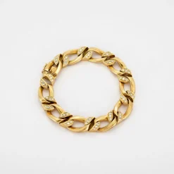 Bracelet style gourmette Or jaune Diamants
