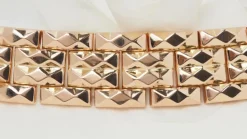 Bracelet tank années 1940 vintage en or rose