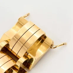 Bracelet Tank bicolore, or jaune