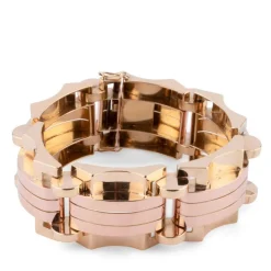 Bracelet tank or jaune et rose