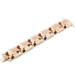 Bracelet tank or jaune et rose