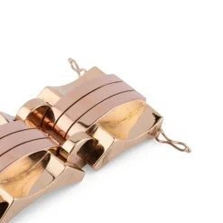 Bracelet tank or jaune et rose
