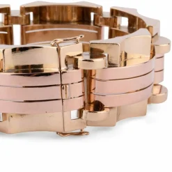 Bracelet tank or jaune et rose