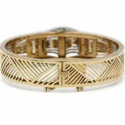 Bracelet Tank or, platine, diamants
