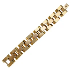 Bracelet Tank or rose et or jaune.