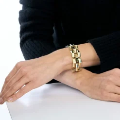 Bracelet Tank vintage 1940 or jaune