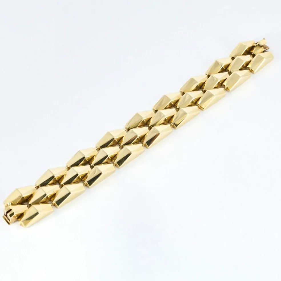 Bracelet Tank vintage 1940 or jaune
