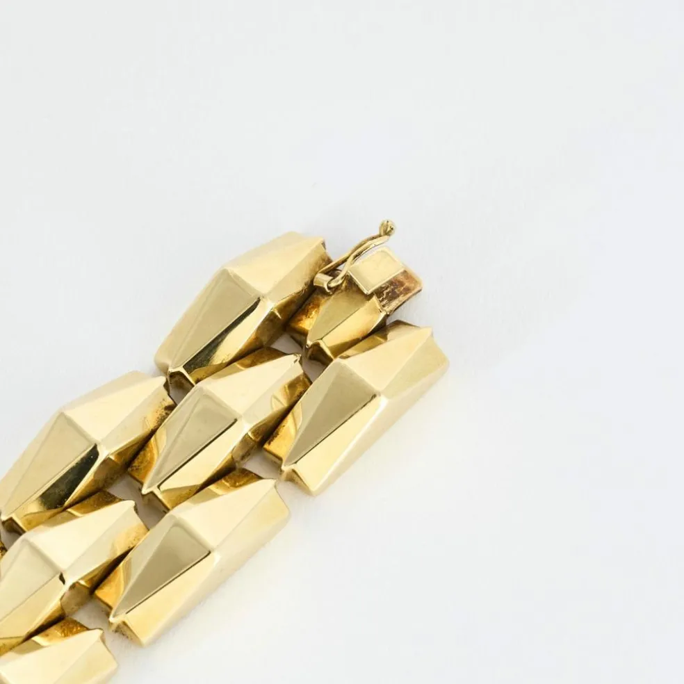 Bracelet Tank vintage 1940 or jaune