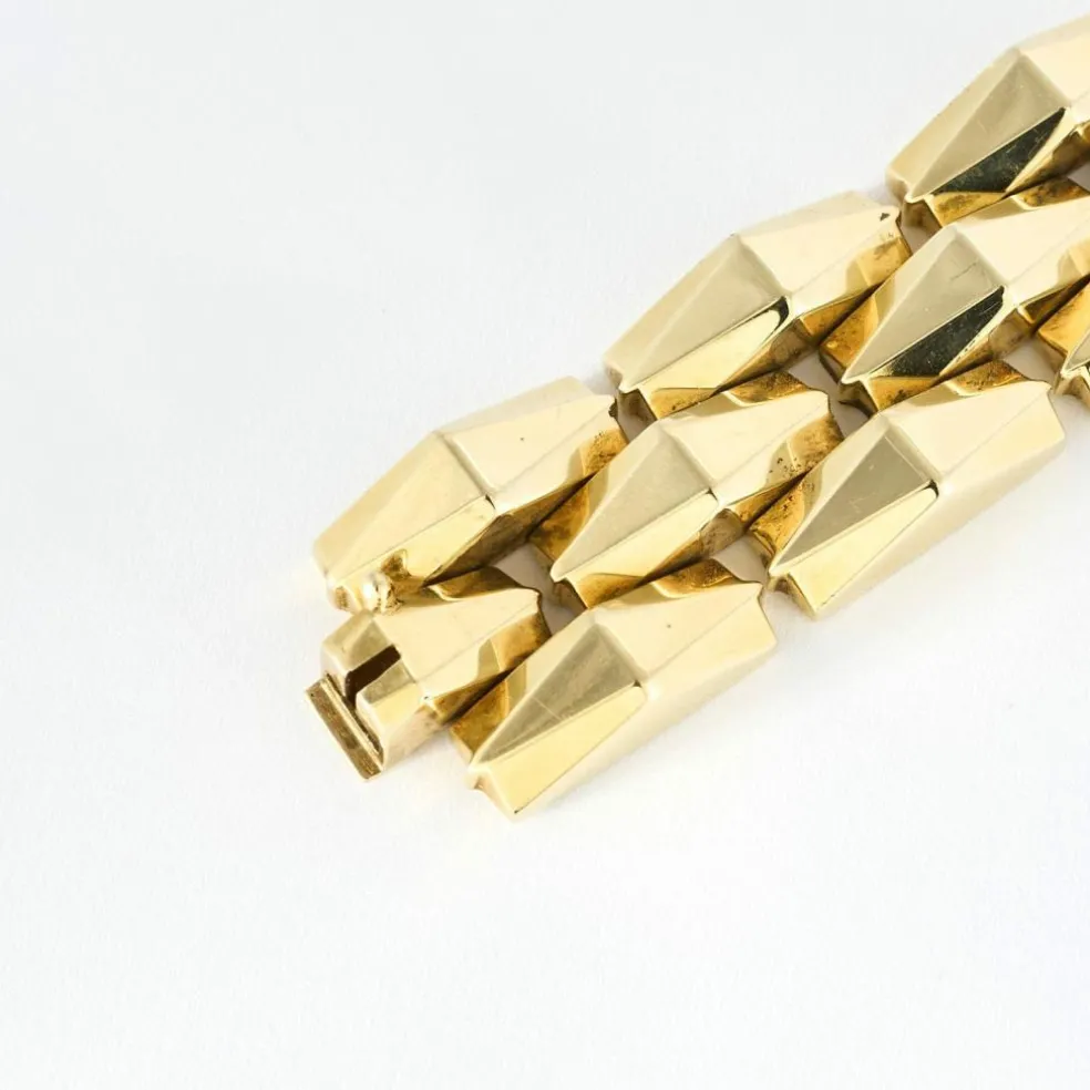 Bracelet Tank vintage 1940 or jaune