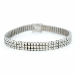 Bracelet tennis à 3 rangs de diamants