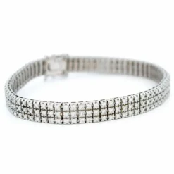 Bracelet tennis à 3 rangs de diamants