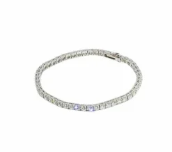 Bracelet Tennis Diamants Or Blanc