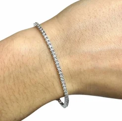 Bracelet Tennis Diamants 1.86ct – Or blanc 18K – 8.2g
