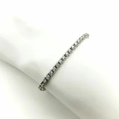 Bracelet tennis diamants or blanc