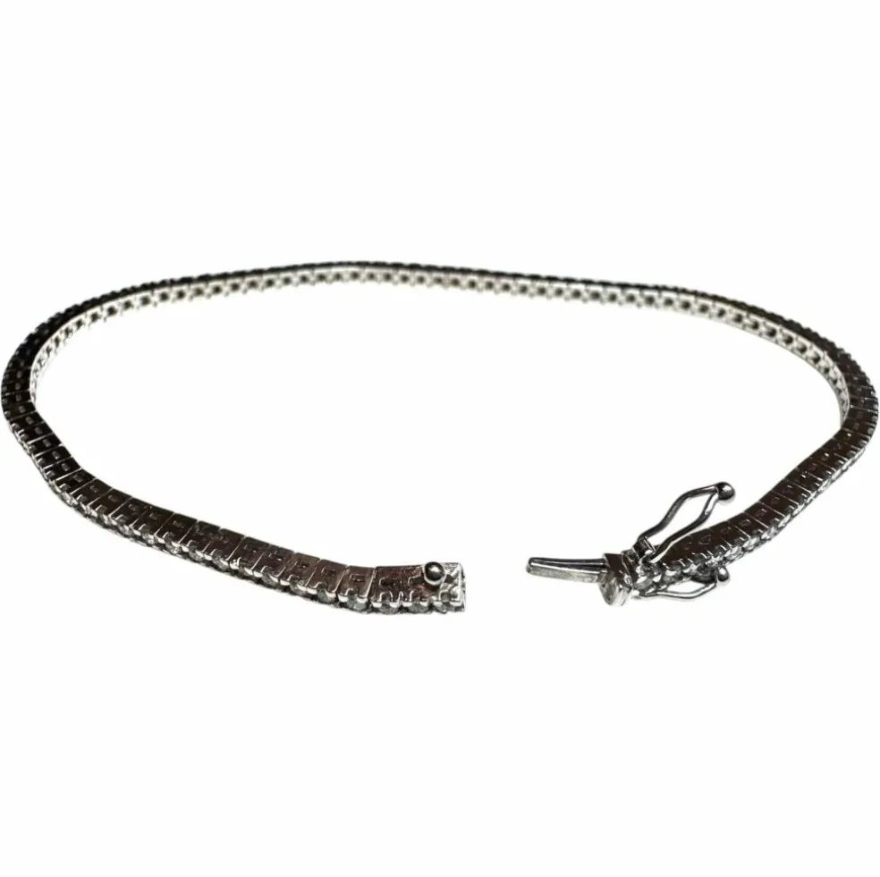 Bracelet Tennis Diamants 1.86ct – Or blanc 18K – 8.2g