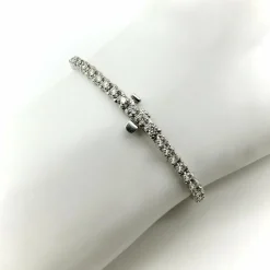 Bracelet tennis diamants or blanc