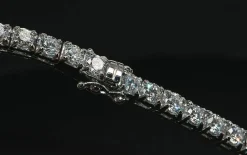 Bracelet Tennis Diamants Or Blanc
