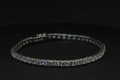 Bracelet Tennis Diamants Or Blanc