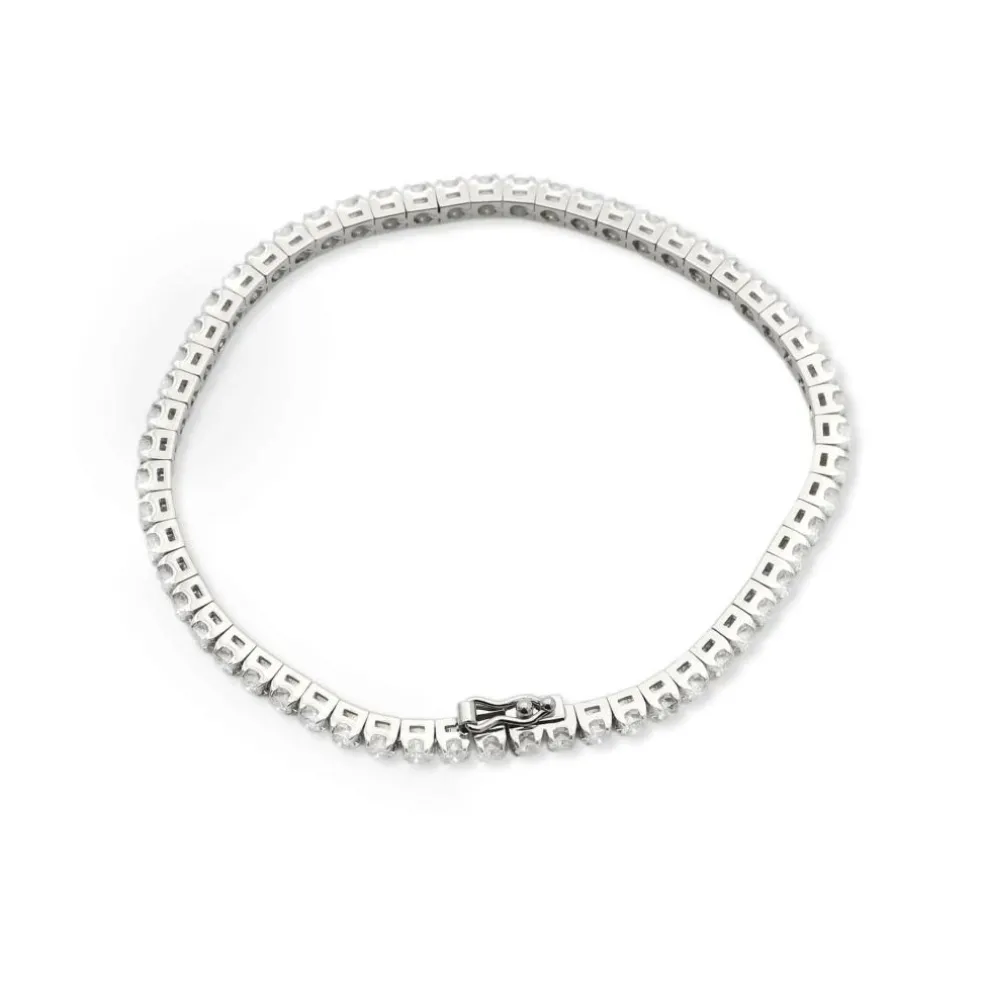 Bracelet tennis en or blanc 2,96 ct