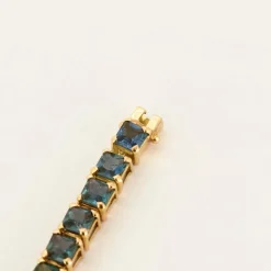 Bracelet Tennis en or jaune et saphirs