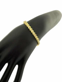 Bracelet tennis en or jaune certifié HRD avec diamants naturel