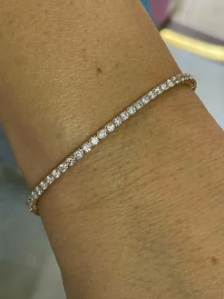 Bracelet tennis en Or rose & diamants