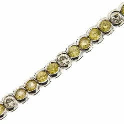 Bracelet tennis en quartz citrine et diamant